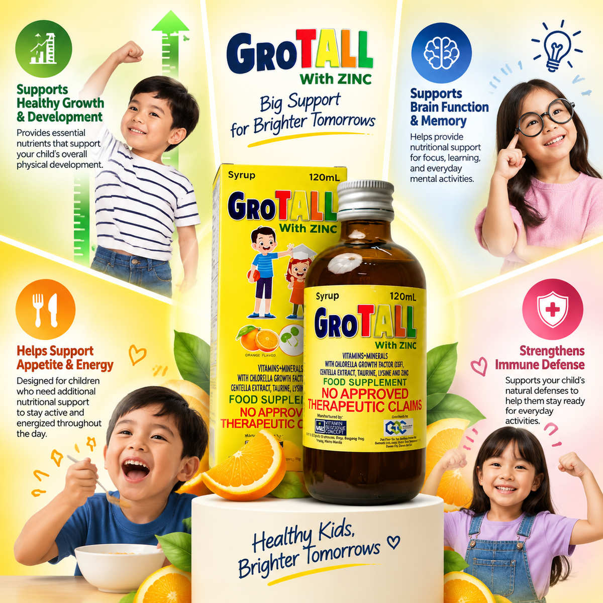 GROTALL Multivitamin Syrup for Kids